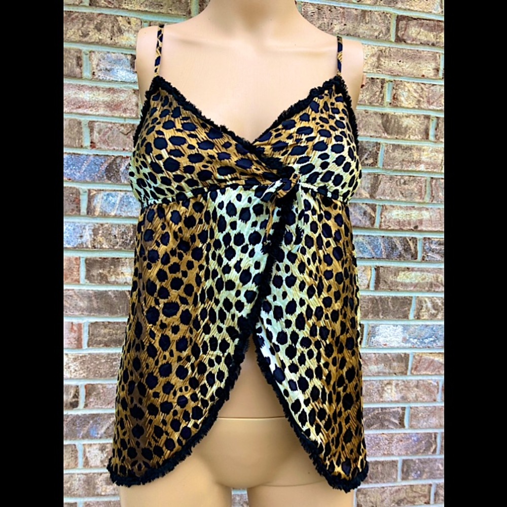 Choice by Calvin Klein Cheetah Print Slip Top